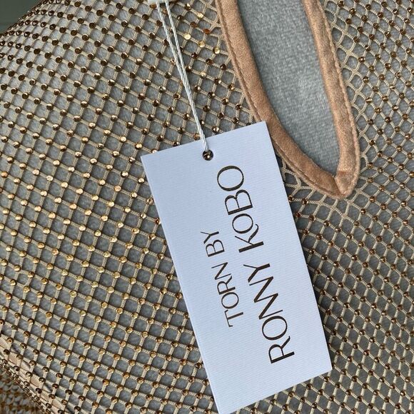 Torn By Ronny Kobo Samm Dusty Rose Rhinestone Mesh Top & Bra. Sz XS. NWT! - Picture 8 of 12